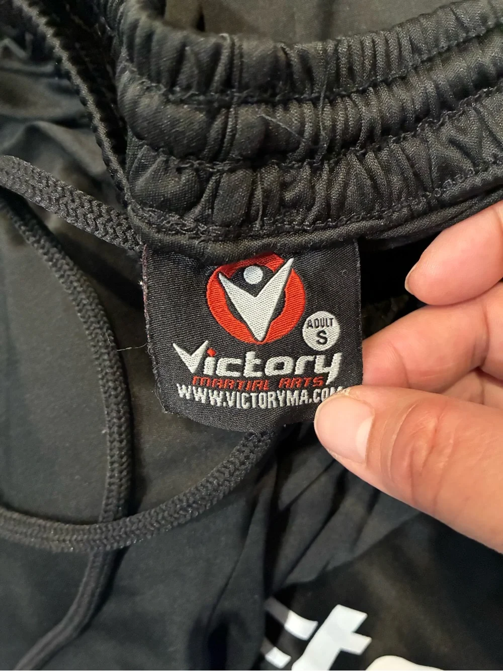 Victory Black Men's Jogger Sweatpants with‎ White Logo
